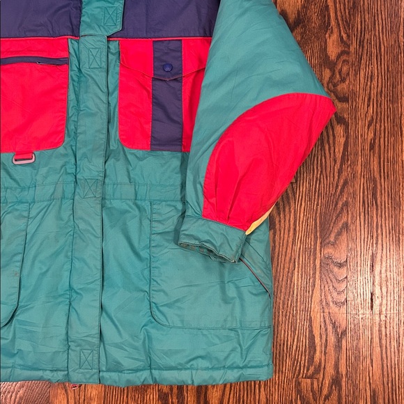 Vintage 80s Eddie Bauer Down Filled Vibrant Jacket - Picture 4 of 10